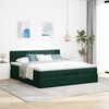 VidaXL Cadre de lit ottoman avec matelas vert fonc&eacute; 160x200 cm velours