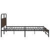 vidaXL Cadre de lit en m&eacute;tal sans matelas ch&ecirc;ne marron 180x200 cm