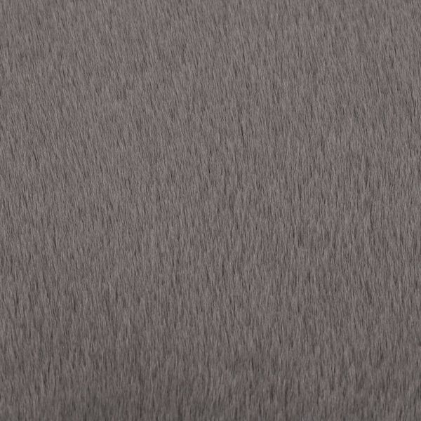 vidaXL Tapis 80 cm Fausse fourrure de lapin Gris fonc&eacute;