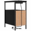 vidaXL Cabinet de chevet avec tiroir 2 pcs Ch&ecirc;ne noir 30 x 48 x 61 cm