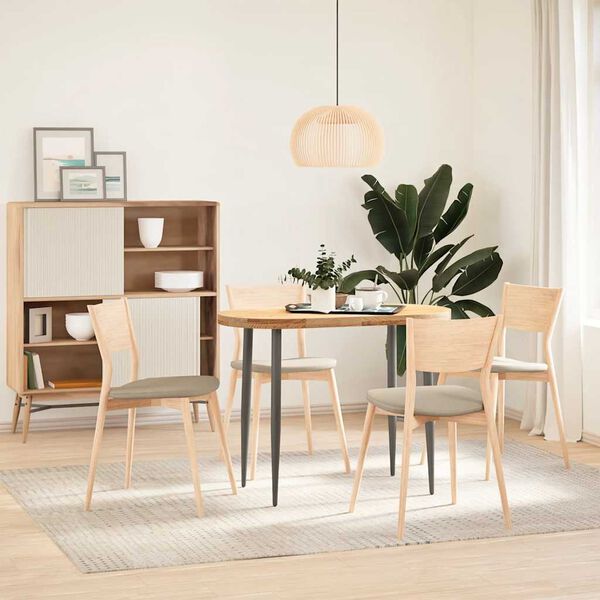 vidaXL Dessus de table 100x50x4 cm bois de ch&ecirc;ne massif ovale