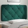 vidaXL Coussin de t&ecirc;te de lit vert fonc&eacute; 90 cm velours