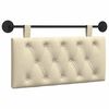 vidaXL T&ecirc;te de lit suspendue Cr&egrave;me Tissu