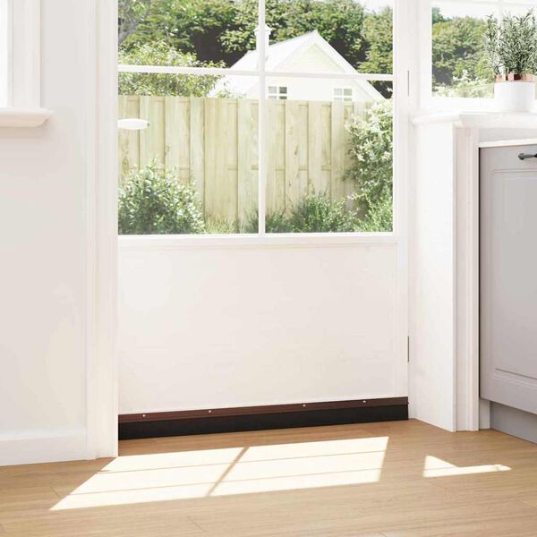 vidaXL Brosses d'&eacute;tanch&eacute;it&eacute; pour porte &agrave; visser 2 pcs Marron 100 cm