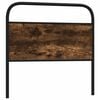 vidaXL T&ecirc;te de lit de remplacement ch&ecirc;ne fum&eacute; 100 cm acier et bois d'ing&eacute;nierie