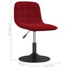 vidaXL Tabouret de bar Rouge bordeaux Velours