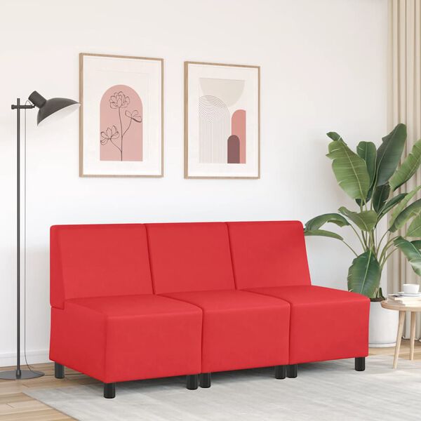 vidaXL | Unité de Sofa Modulaire Sans Accoudoirs | Rouge 55 x 74 x 82 cm