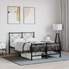 vidaXL Cadre de lit métal sans matelas avec pied de lit noir 120x190cm
