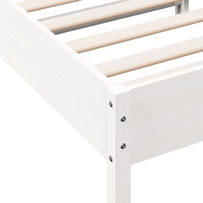 vidaXL Cadre de lit sans matelas blanc 75x190 cm bois de pin massif