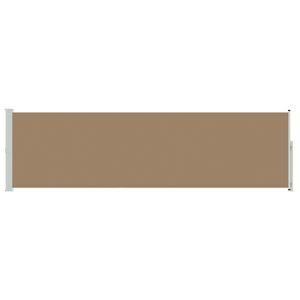 vidaXL Store lat&eacute;ral r&eacute;tractable Taupe 500 x 160 cm Polyester