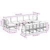 vidaXL Ensemble de canap&eacute; de jardin avec coussin 11 pcs Noir Aluminium