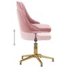 vidaXL Chaise pivotante de salle &agrave; manger Rose Velours