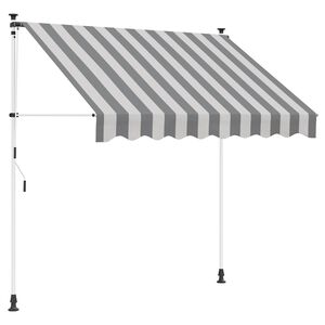 vidaXL Auvent r&eacute;tractable manuel Anthracite et blanc 250 cm
