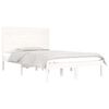 vidaXL Cadre de lit sans matelas blanc 140x190 cm bois massif