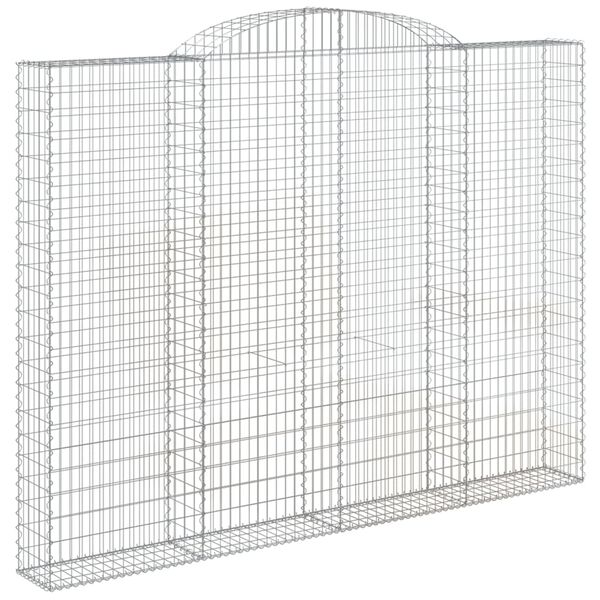 vidaXL Panier de gabions arqu&eacute; 300x30x220/240 cm Fer galvanis&eacute;