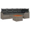 vidaXL Ensemble de canap&eacute; de jardin 6 pc Gris polyrotin