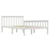 vidaXL Cadre de lit sans matelas blanc bois de pin massif 120x200 cm