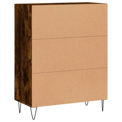 vidaXL Buffet chêne fumé 69,5x34x90 cm bois d'ingénierie