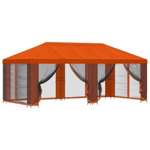 vidaXL Abri de jardin avec parois 6 x 3 m Orange Polyester et Acier