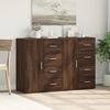 vidaXL Buffets 2 pcs ch&ecirc;ne marron 59x39x80 cm bois d'ing&eacute;nierie