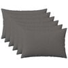 vidaXL Coussin avec oreiller HEERLEN 6 pi&egrave;ces Gris clair Tissu