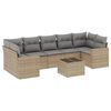 vidaXL Salon de jardin avec coussins 8 pcs beige r&eacute;sine tress&eacute;e