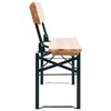 vidaXL Table de brasserie pliable avec 2 bancs 118 cm Bois de sapin