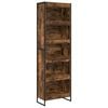 vidaXL Biblioth&egrave;que 60 x 30 x 189,5 cm Bois d'ing&eacute;nierie Ch&ecirc;ne Fum&eacute;