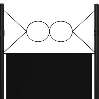 vidaXL Cloison de séparation 3 panneaux Noir 120x180 cm