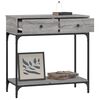 vidaXL Table console sonoma gris 75x34,5x75 cm bois d'ingénierie