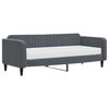 vidaXL Lit de jour avec matelas gris fonc&eacute; 90x200 cm velours
