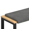 vidaXL Coussin de banc Velours Gris fonc&eacute; Profondeur 35 cm