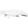 vidaXL Lit Pull-out de Jour Blanc 180 x 200 cm Pin massif