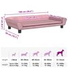 vidaXL Lit pour chien rose 100x50x21 cm velours