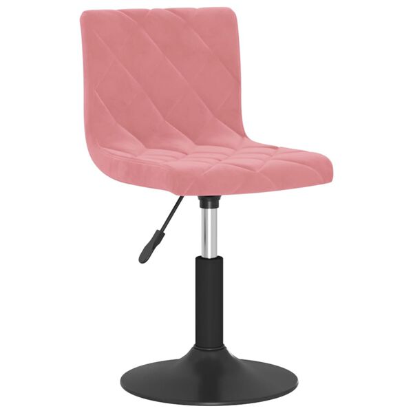 vidaXL Chaise pivotante de salle &agrave; manger Rose Velours