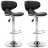 vidaXL Tabourets de bar 2 pcs noir similicuir