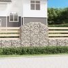 vidaXL Panier de gabions arqu&eacute; 150x50x140/160 cm Fer galvanis&eacute;