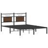 vidaXL Cadre de lit sans matelas ch&ecirc;ne marron 140x200 cm