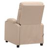 vidaXL Fauteuil inclinable &eacute;lectrique Cr&egrave;me Tissu