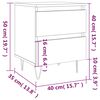vidaXL Table de chevet Noir 40x35x50 cm Bois d’ingénierie