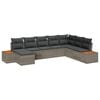 vidaXL Ensemble de canap&eacute; de jardin 9 pc 8-Nombre de places Gris