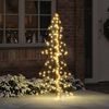 vidaXL Sapin de No&euml;l avec 160 LED Blanc chaud 150 cm PET