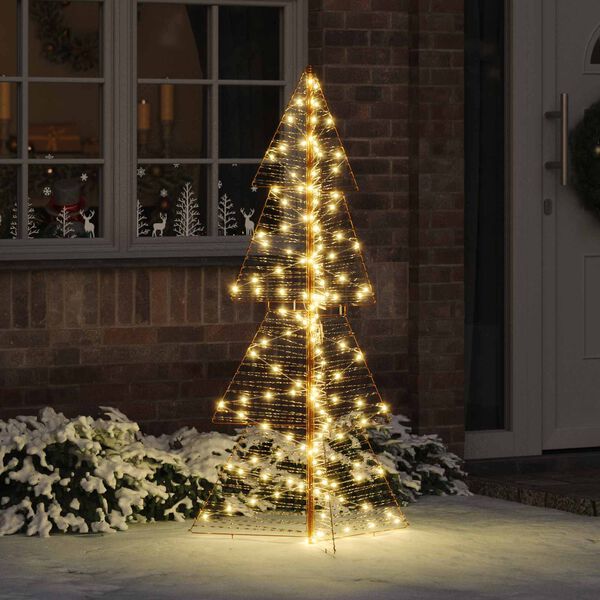 vidaXL Sapin de No&euml;l avec 160 LED Blanc chaud 150 cm PET