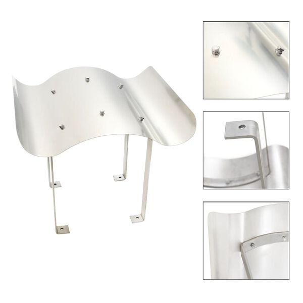 vidaXL Capot de chemin&eacute;e Acier inoxydable 50 x 50 x 37 cm