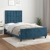 vidaXL Cadre de lit sans matelas bleu fonc&eacute; 120x200 cm velours