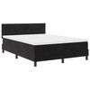 vidaXL Lit &agrave; ressort LED avec t&ecirc;te de lit Noir 140 x 190 cm Velours