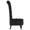 vidaXL Chaise &agrave; dossier haut noir velours conception de bouton