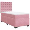 vidaXL Sommier &agrave; lattes de lit avec matelas Rose 90x190 cm Velours