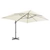 vidaXL Parasol de jardin avec base portable sable