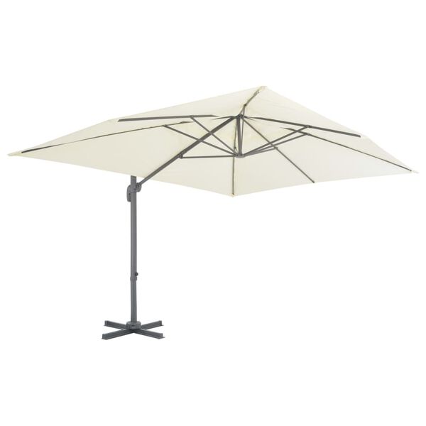 vidaXL Parasol de jardin avec base portable sable